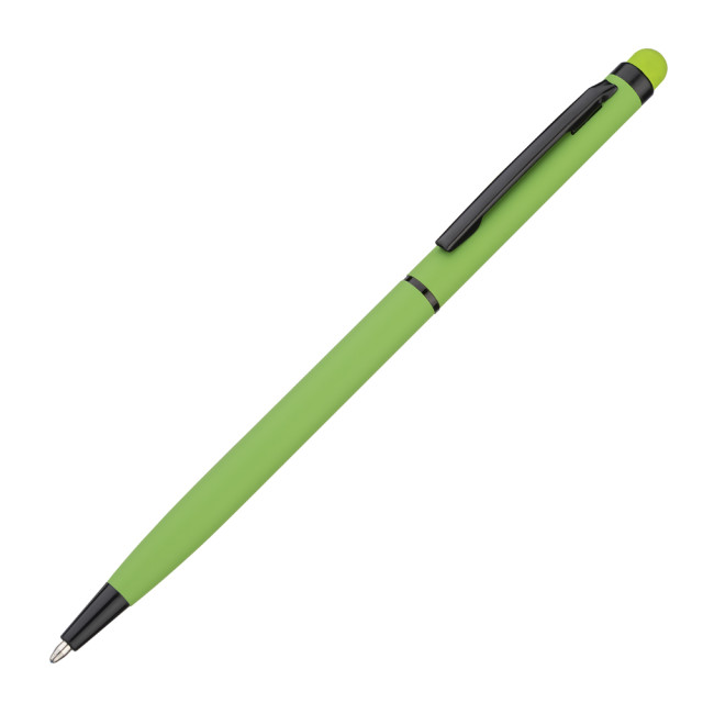 Caneta metal touch slim emborrachada personalizada