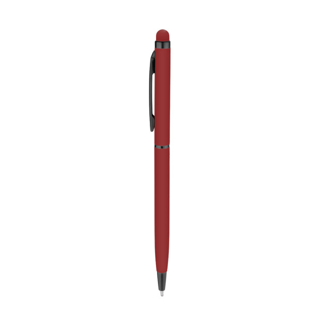 Caneta metal touch slim emborrachada personalizada
