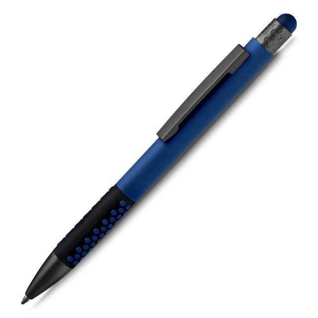 Caneta metal toutch emborrachada personalizada