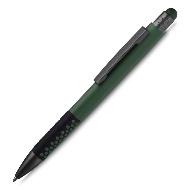 Caneta metal toutch emborrachada personalizada