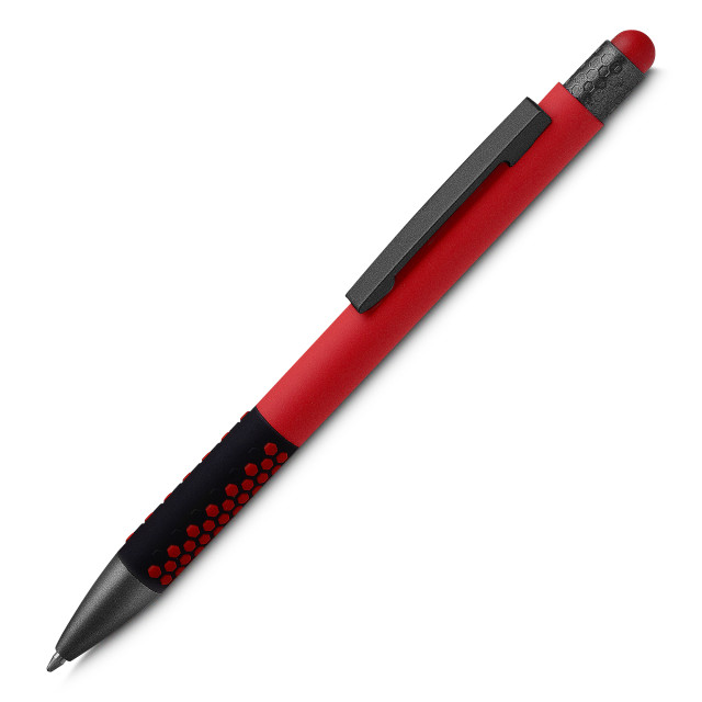 Caneta metal toutch emborrachada personalizada