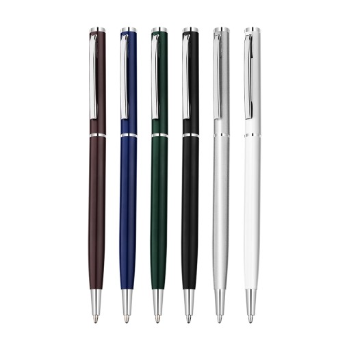 Caneta metálica slim personalizada 