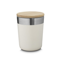 Copo térmico 300ml tampa bambu personalizado