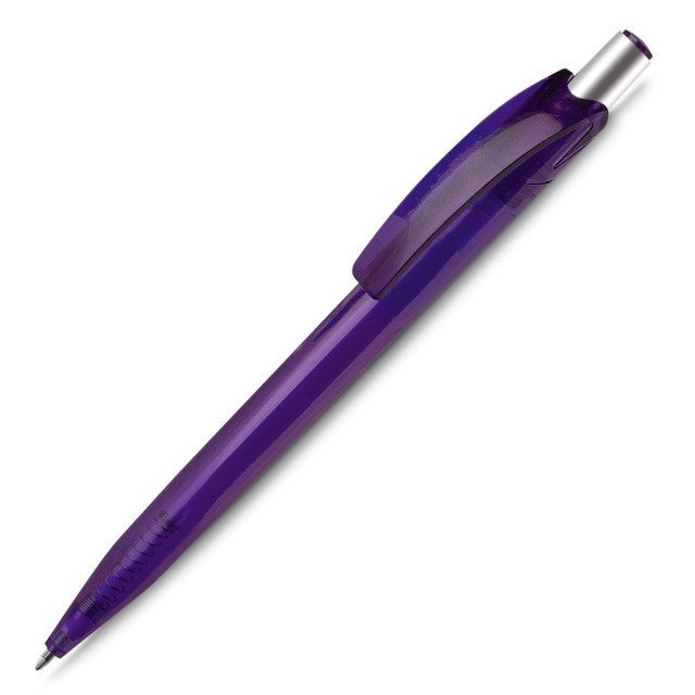 Caneta plástica translúcida personalizada
