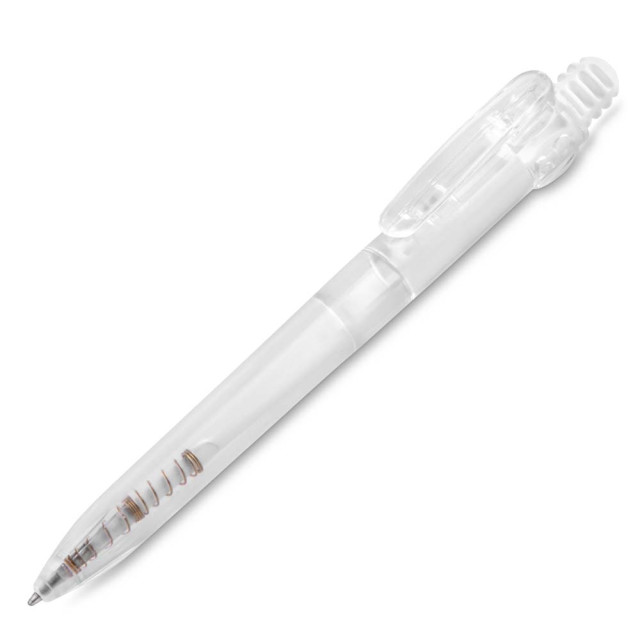 Caneta plástica translúcida personalizada