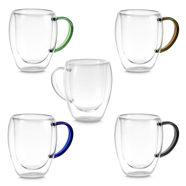 Caneca de vidro borossilicato 350ml personalizada