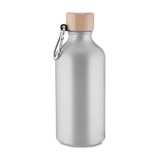 Garrafa alumínio tampa bambu 550ml