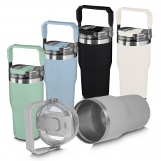 Garrafa térmica com alça e canudo 650ml