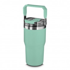 Garrafa térmica com alça e canudo 650ml