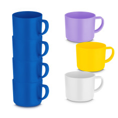 Kit 4 canecas plásticas rpet personalizadas