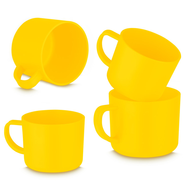 Kit 4 canecas plásticas rpet personalizadas