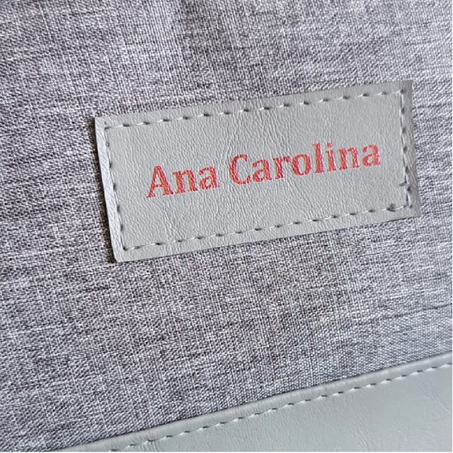 Necessaire linho e sintético personalizada 