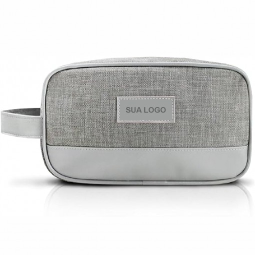 Necessaire linho e sintético personalizada Necessaire linho e sintético personalizada