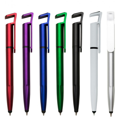 Caneta Plástica Touch Com Suporte Para Celular Caneta Plástica Touch Com Suporte Para Celular