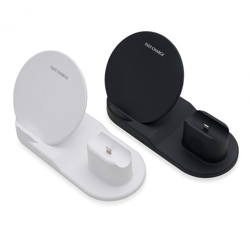 Estação De Carregamento 3 Em 1 Para Celular, Smartwatch E Fones Tipo Airpods Estação De Carregamento 3 Em 1 Para Celular, Smartwatch E Fones Tipo Airpods