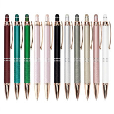 Caneta metal touch texturizada personalizada