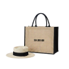 Kit sacola juta + chapéu personalizados