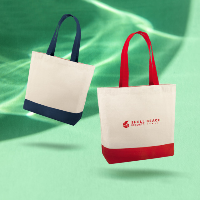 Sacola algodão com bolso personalizada