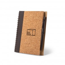 Caderno em cortiça com caneta personalizado
