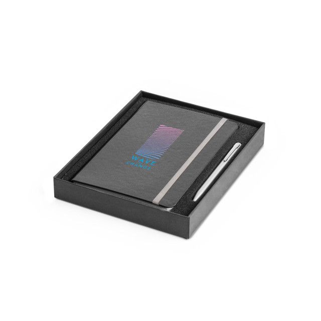 Kit caderno caneta e embalagem personalizada