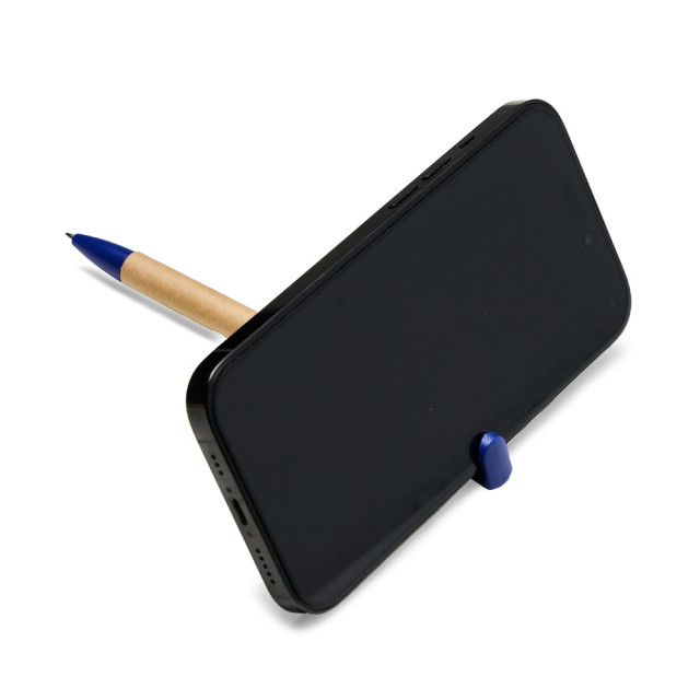 Caneta ecológica papelão porta celular personalizada