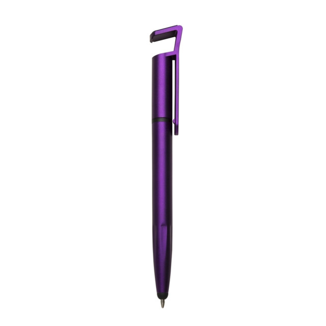 Caneta plástica touch porta celular personalizada