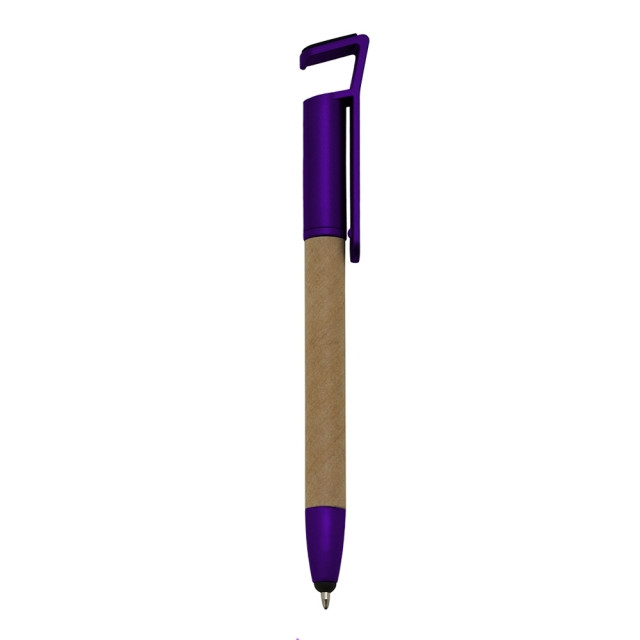 Caneta papelão eco touch  suporte celular personalizada