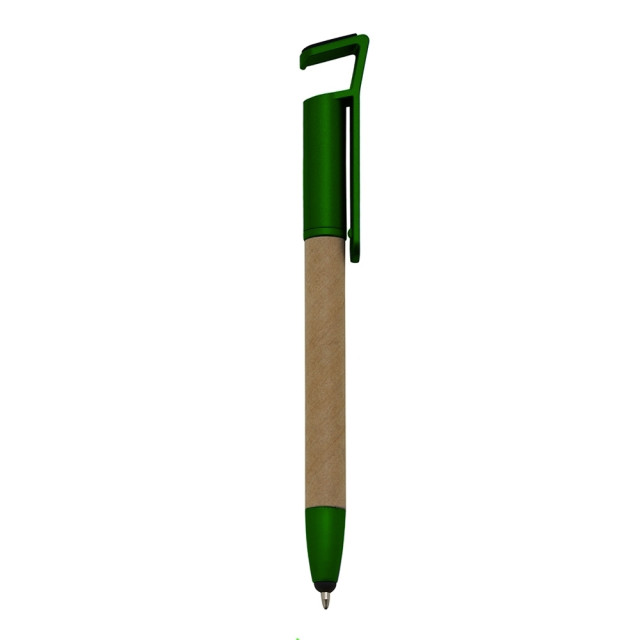 Caneta papelão eco touch  suporte celular personalizada