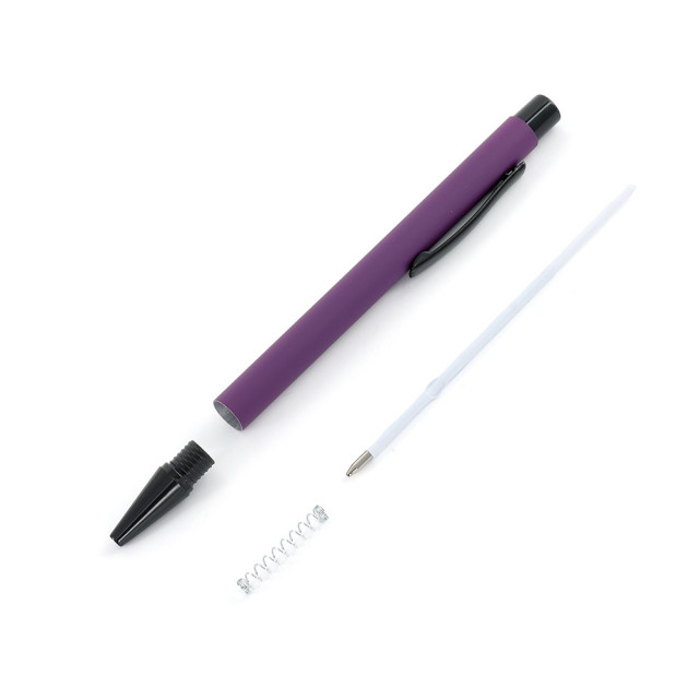 Caneta metal emborrachada personalizada