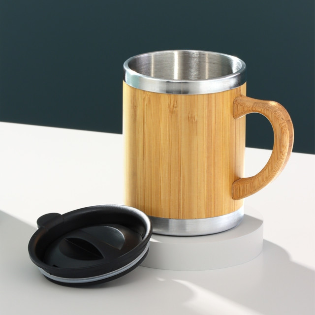 Caneca bambu 300ml personalizada