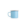 Caneca inox esmaltada borda preta 370ml personalizada