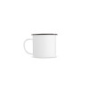 Caneca inox esmaltada borda preta 370ml personalizada