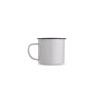 Caneca inox esmaltada borda preta 370ml personalizada