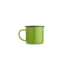 Caneca inox esmaltada borda preta 370ml personalizada