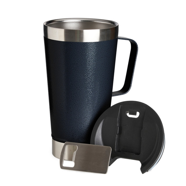 Caneca térmica texturizada com abridor 500ml personalizada