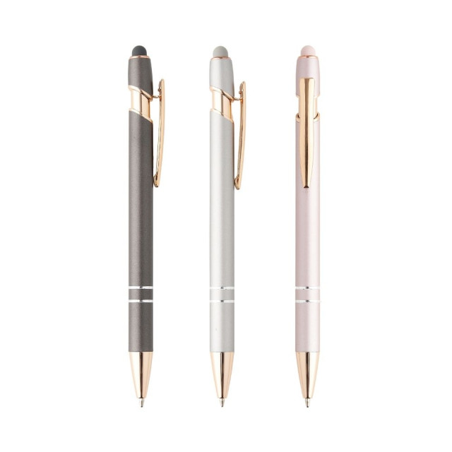 Caneta metal touch cores suaves personalizada