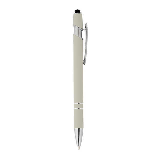 Caneta metal touch emborrachada personalizada