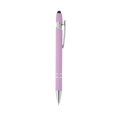 Caneta metal touch emborrachada personalizada