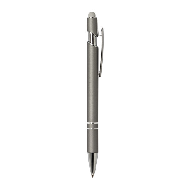 Caneta metal touch emborrachada personalizada