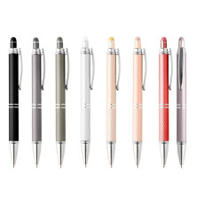Caneta metal touch texturizada personalizada