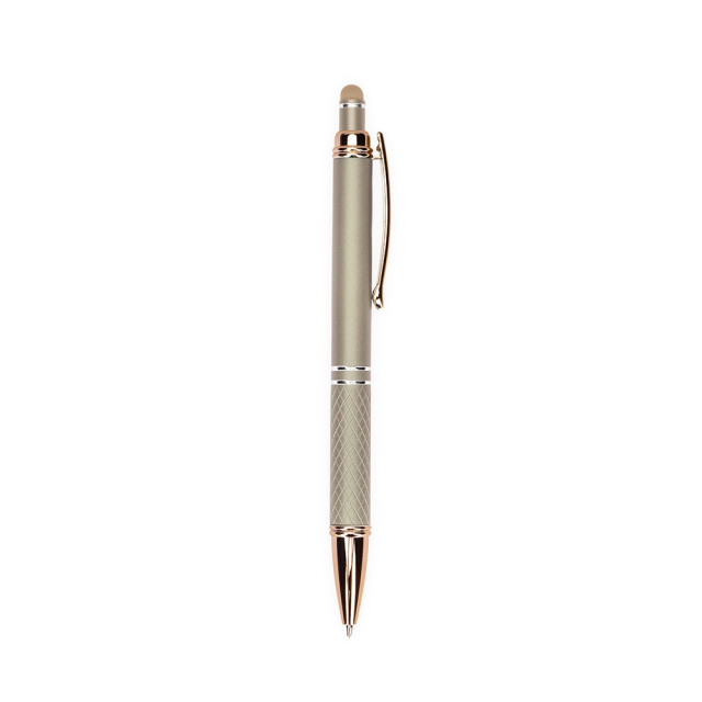 Caneta metal touch texturizada personalizada