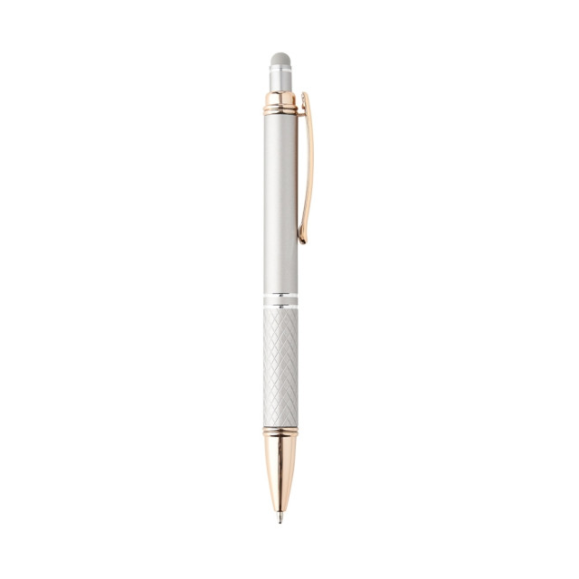 Caneta metal touch texturizada personalizada