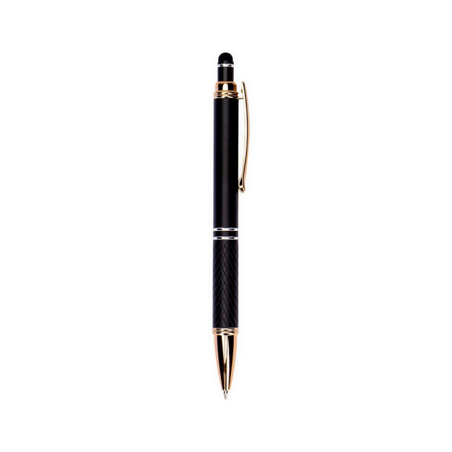 Caneta metal touch texturizada personalizada