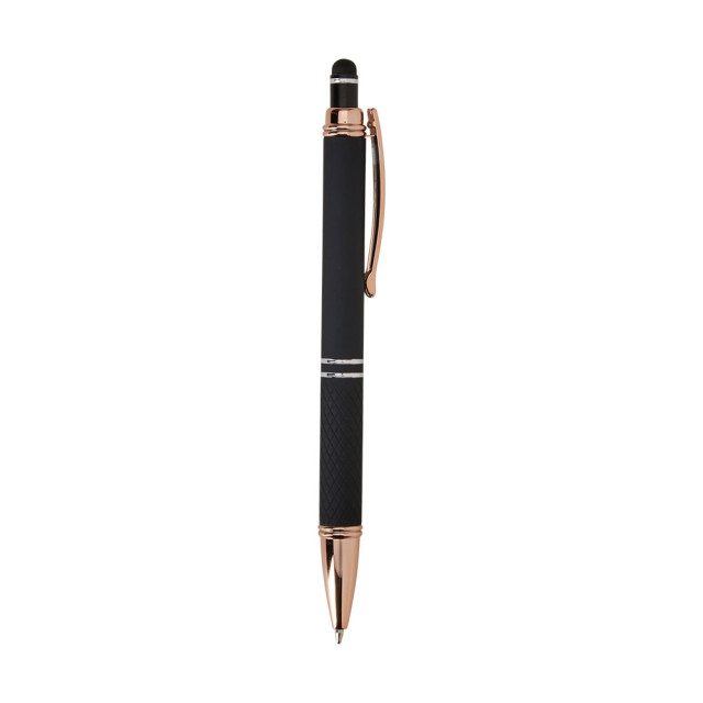 Caneta metal touch emborrachada texturizada personalizada