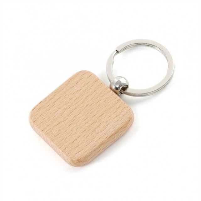 Chaveiro em madeira quadrado personalizado