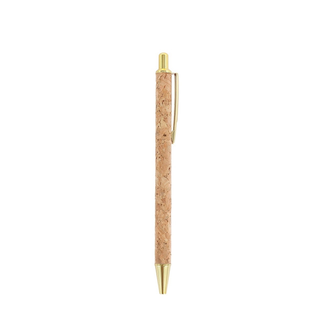 Caneta metal cortiça personalizada