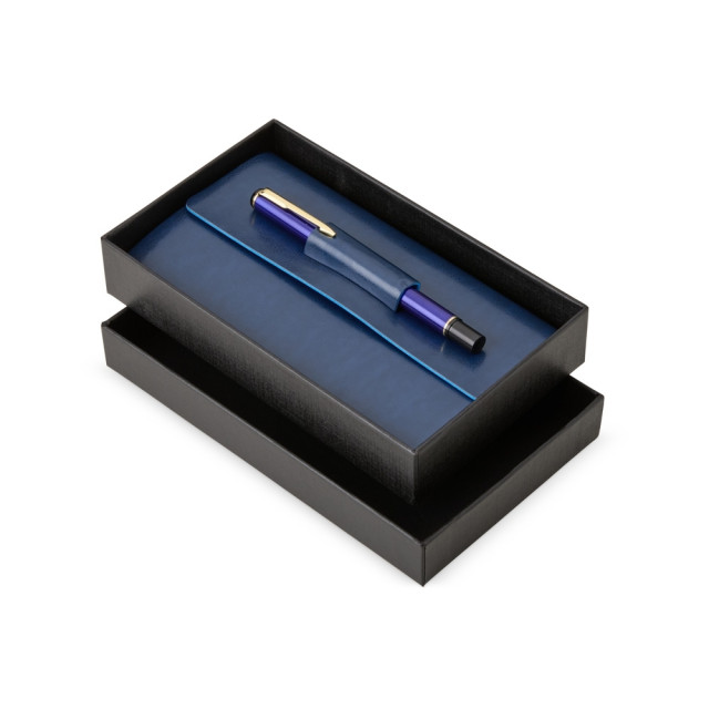 Kit caderneta e caneta couro sintético personalizado