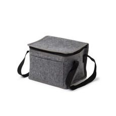 Bolsa térmica feltro com bolso frontal 6L personalizada