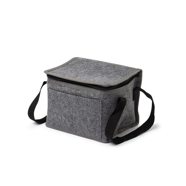 Bolsa térmica feltro com bolso frontal 6L personalizada