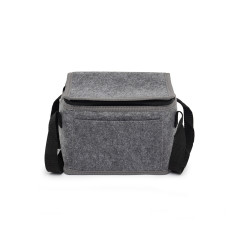 Bolsa térmica feltro com bolso frontal 6L personalizada